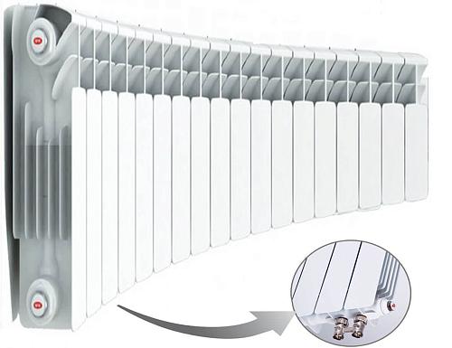 Rifar Base Ventil Flex 500- 11 секции Биметаллический радиусный радиатор