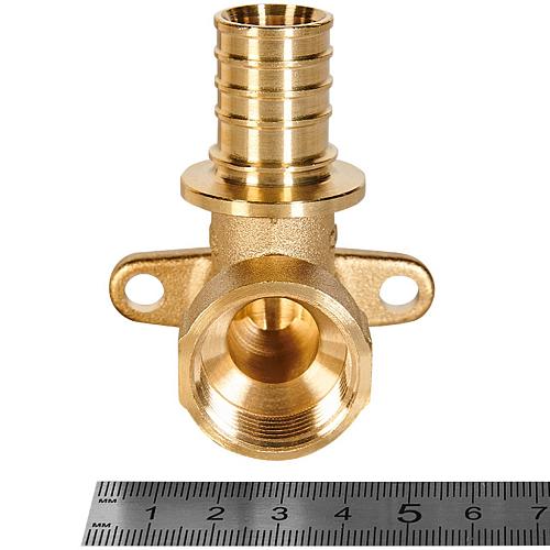 ROMMER Уголок настенный с креплениями 25xG3/4 для трубы из сшитого полиэтилена осевой