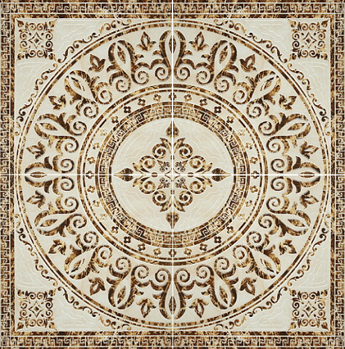 Infinity Ceramic Tiles Castello Tramonte Roseton Beige 120x120 Декор 