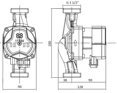 SHINHOO MASTER S 25-6 180 1x230V Циркуляционный энергоэффективный насос
