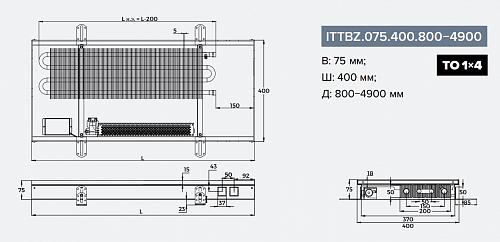 Itermic ITTBZ 075-4600-400 внутрипольный конвектор