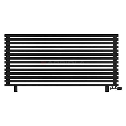 Arbiola Gorizont Ritmo VZ 1800-40-14 секций чёрный горизонтальный  радиатор c нижним подключением (на ножках)