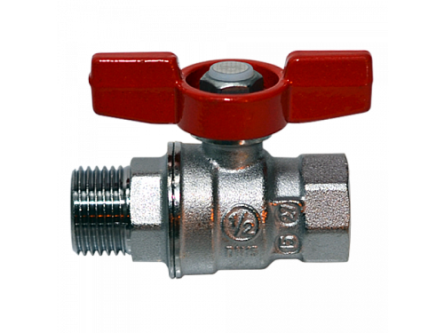 Giacomini 3/4" ВР/НР Кран шаровой хромированный (ручка-бабочка)
