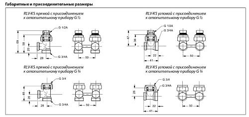 Danfoss RLV-KS 20x20/RA2994 (013G2132) Комплект для радиаторов