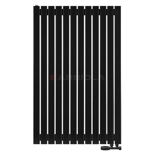 Arbiola Liner V 1250-36-12 секции черный вертикальный радиатор c нижним подключением