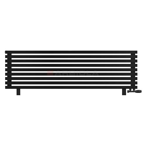 Arbiola Gorizont Ritmo VZ 1750-40-09 секций чёрный горизонтальный  радиатор c нижним подключением (на ножках)