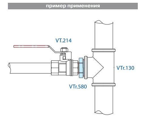 Valtec 1" х 3/4" Ниппель переходной резьбовой