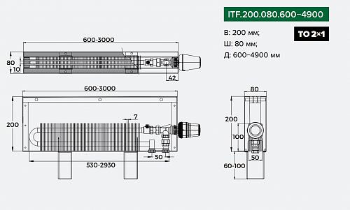 Itermic ITF 200-80-2900 конвектор напольный
