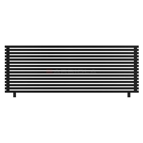 Arbiola Gorizont Ritmo HZ 2500-40-15 секций чёрный горизонтальный  радиатор c боковым подключением (на ножках)