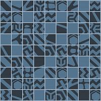 Settecento Moodboard Mosaico Mix"3" Black/Blue Rect 23,7x23,7 см Настенная плитка