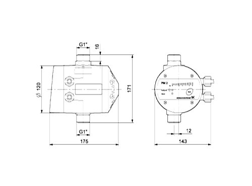 Grundfos PM2 Регулятор давления  с защитой от “сухого хода”