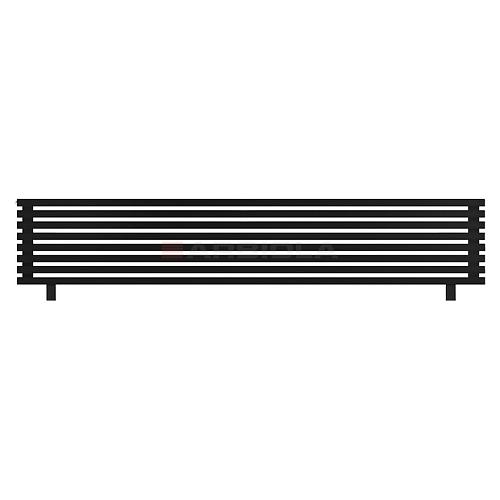 Arbiola Gorizont Ritmo HZ 2500-40-08 секций чёрный горизонтальный  радиатор c боковым подключением (на ножках)