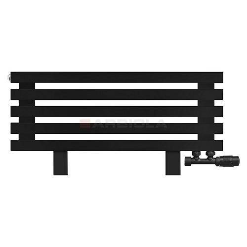 Arbiola Gorizont Ritmo VZ 750-40-05 секций чёрный горизонтальный  радиатор c нижним подключением (на ножках)