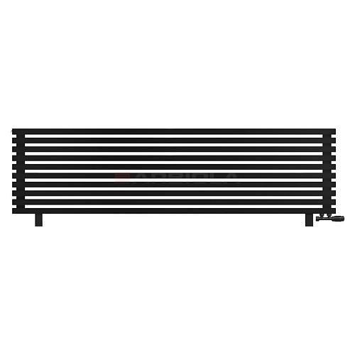 Arbiola Gorizont Ritmo VZ 2200-40-10 секций чёрный горизонтальный  радиатор c нижним подключением (на ножках)