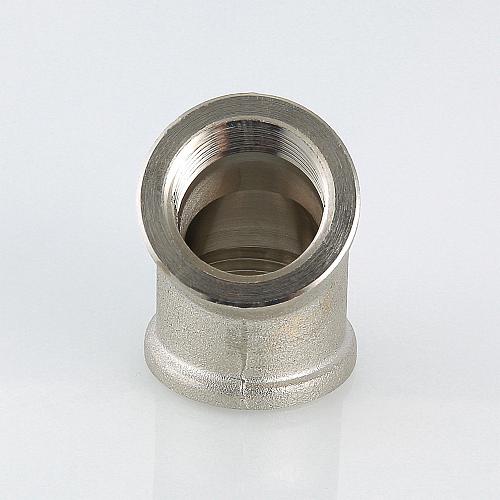 Valtec 3/4" Угольник угловой латунный никелированный 45°