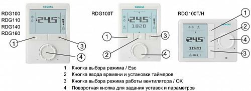 Siemens RDG110 Накладной цифровой комнатный термостат