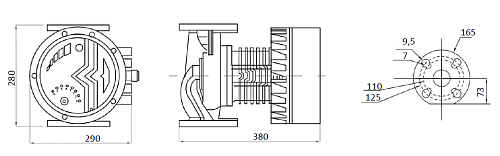 SHINHOO MEGA S 50-18F 1x230V Циркуляционный энергоэффективный насос