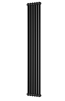 Zehnder Charleston 2180/06 секций №1270 3/4" RAL 9217 боковое подключение черный матовый