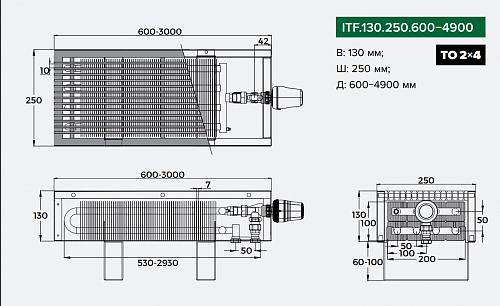 Itermic ITF 130-250-2000 конвектор напольный