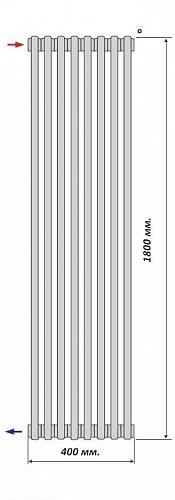 Purmo Delta Laserline AB 2180/8 секции боковое подключение