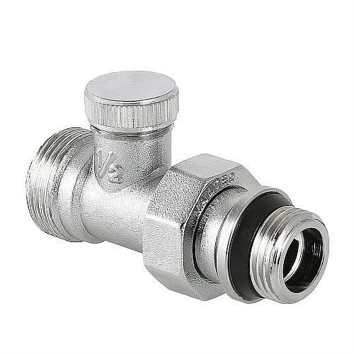 Valtec 1/2" x 3/4" (евроконус) Клапан настроечный прямой с самоуплотняющимся полусгоном и переходом