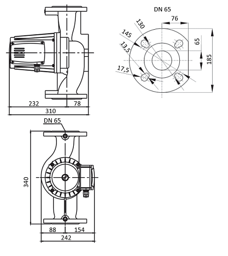 SHINHOO BASIC 65-8SF 3x380V Циркуляционный насос