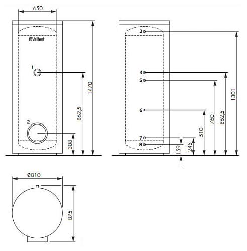 Vaillant uniSTOR VIH R 400/3 BR Бойлер косвенного нагрева