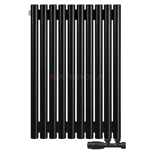 Arbiola Iris 42 V 700-42-10 секции черный вертикальный радиатор c нижним подключением