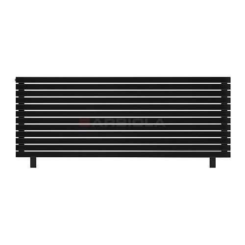 Arbiola Gorizont Liner HZ 2200-36-12 секции черный горизонтальный радиатор c боковым подключением с ножками