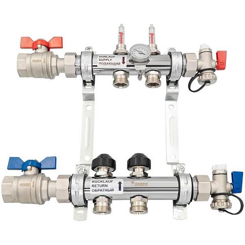 РЕХАУ К-т коллекторов HKV-D из нерж. стали на 2 контура с шар. кранами