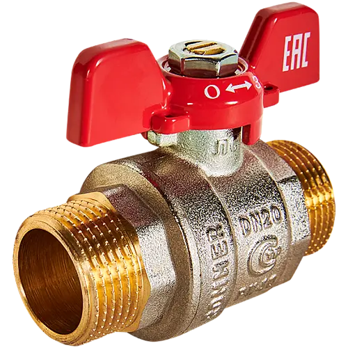 ROMMER Кран шаровой, НР/НР, ручка бабочка 3/4"