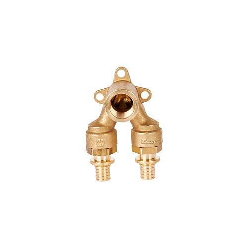 STOUT Угольник 20x1/2" проточный настенный для труб из сшитого полиэтилена