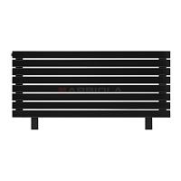 Arbiola Gorizont Liner HZ 1250-36-08 секции черный горизонтальный радиатор c боковым подключением с ножками