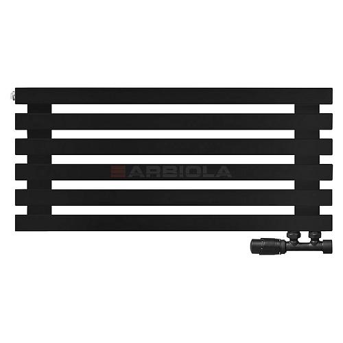 Arbiola Ritmo Gorizont V 1000-40-06 секций чёрный горизонтальный радиатор c нижним подключением
