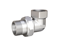 Сгон разъёмный угловой (американка) никелированная латунь Сгон разъёмный угловой (американка) никелированная латунь