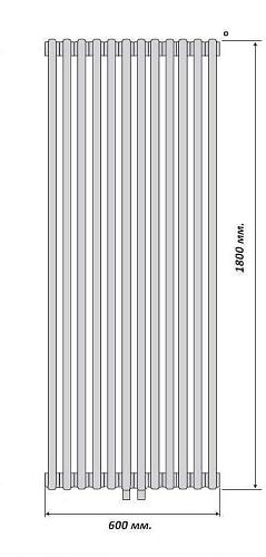 Purmo Delta Laserline MR 2180/12 секций центральное нижние подключение