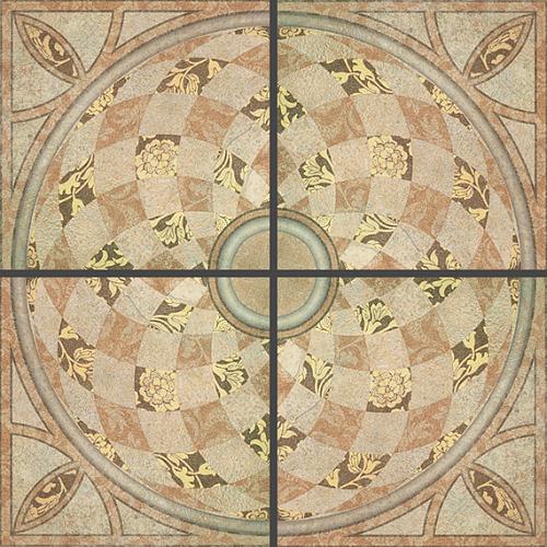 Porcelanite Dos 5000 Roseton Beige 100x100 см Панно