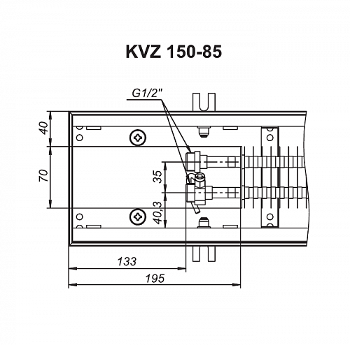 Techno Power KVZ 150-85-2400 Внутрипольный конвектор увеличенной мощности