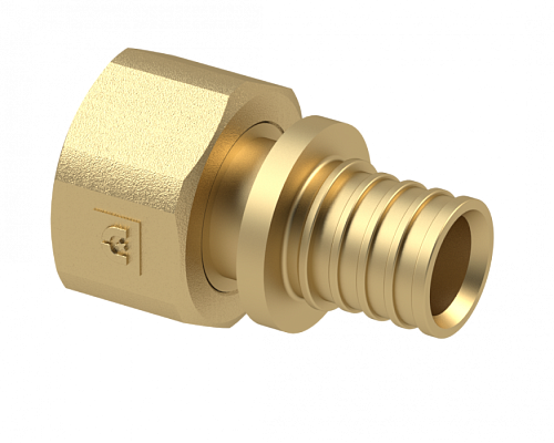 SPL Муфта переходная с накидной гайкой 20х3/4 для труб из сшитого полиэтилена, латунь