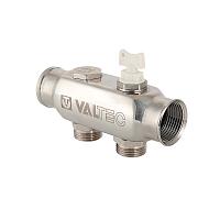 Valtec 1", 3 х 3/4" Коллектор 3 вых. из нержавеющей стали с межосевым расстоянием выходов 50 мм (евроконус)