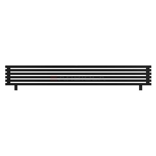 Arbiola Gorizont Ritmo HZ 2500-40-06 секций чёрный горизонтальный  радиатор c боковым подключением (на ножках)