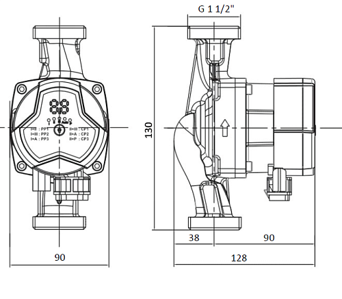 SHINHOO MASTER S 25-6 130 1x230V Циркуляционный энергоэффективный насос