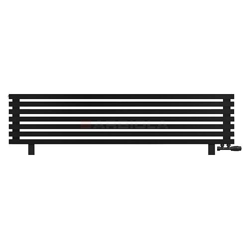 Arbiola Gorizont Ritmo VZ 2000-40-07 секций чёрный горизонтальный  радиатор c нижним подключением (на ножках)