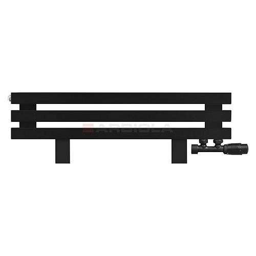Arbiola Gorizont Ritmo VZ 750-40-03 секции чёрный горизонтальный  радиатор c нижним подключением (на ножках)