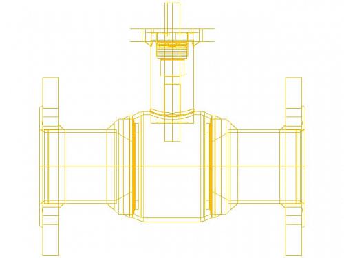 Danfoss DN150 (065N0252G) Кран шаровой JIP-FF без редуктора с фланцем под электропривод Pу16