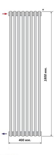 Purmo Delta Laserline AB 2180/8 секций боковое подключение