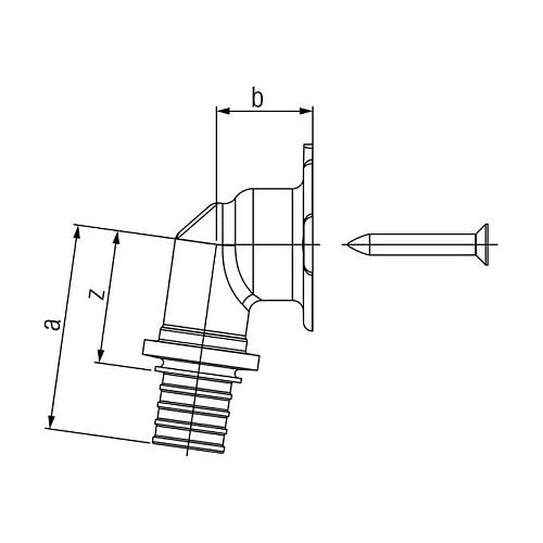 Настенный угольник фланцевый РЕХАУ 20-Rp 1/2 RX+ арт. 14563821001