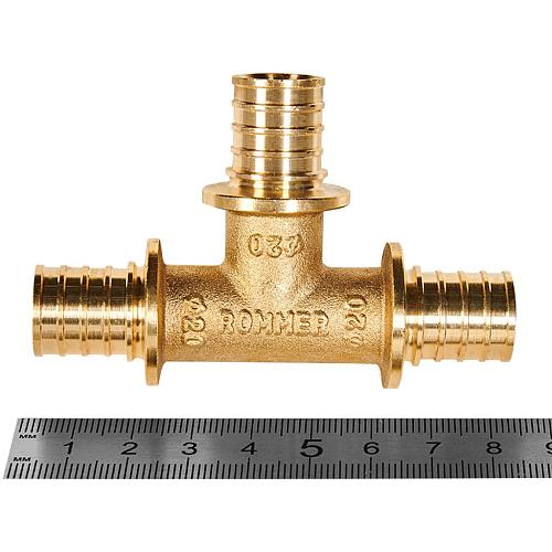 ROMMER Тройник равнопроходный 20x20x20 для труб из сшитого полиэтилена осевой