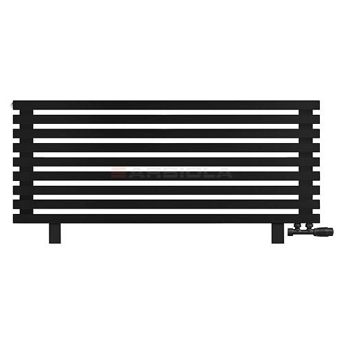 Arbiola Gorizont Ritmo VZ 1200-40-09 секций чёрный горизонтальный  радиатор c нижним подключением (на ножках)